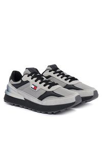 TOMMY HILFIGER - Tommy Hilfiger Sneakersy Tjm Technical Runner EM0EM01738 Szary. Kolor: szary. Materiał: materiał #2