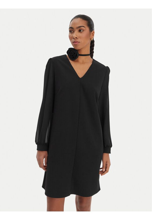 Rinascimento Sukienka koktajlowa CFC0126757003 Czarny Regular Fit. Kolor: czarny. Materiał: syntetyk. Styl: wizytowy