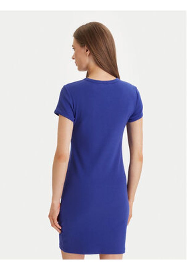 Calvin Klein Jeans Sukienka codzienna Monologo Baby LV047F241G Fioletowy Slim Fit. Okazja: na co dzień. Kolor: fioletowy. Materiał: bawełna. Typ sukienki: proste. Styl: casual