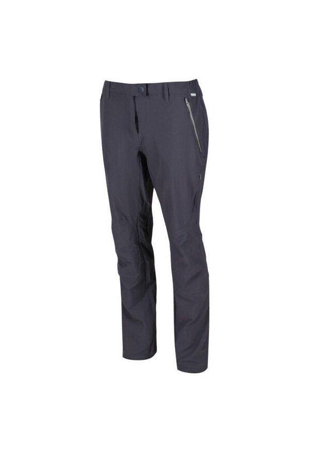 Regatta - Damskie spodnie turystyczne Highton Stretch szare. Kolor: szary. Materiał: materiał. Sezon: lato. Sport: turystyka piesza