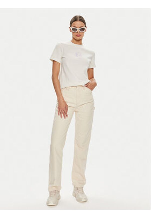 Calvin Klein Jeans Jeansy Hammerloop J20J223656 Écru Straight Fit