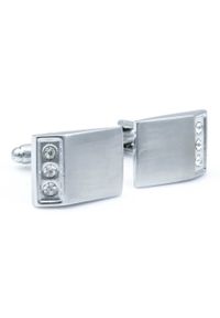 Modini - Srebrne spinki do mankietów z oczkami U175. Kolor: srebrny #1