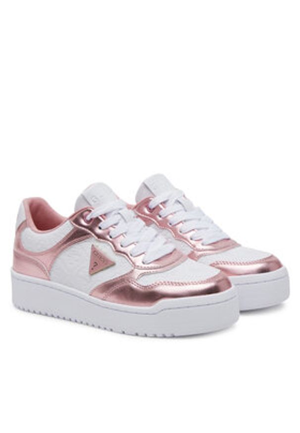Guess Sneakersy FLJMI6 FAL12 Różowy. Kolor: różowy. Materiał: skóra