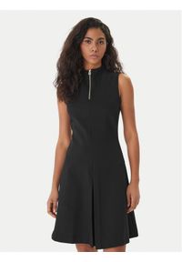 Hugo - HUGO Sukienka codzienna Noella 50557496 Czarny Regular Fit. Okazja: na co dzień. Kolor: czarny. Materiał: wiskoza. Typ sukienki: proste. Styl: casual #1