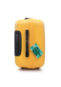 Wittchen - Średnia walizka z zawieszką żółta. Kolor: żółty. Materiał: guma. Wzór: kolorowy. Styl: elegancki, wakacyjny #3