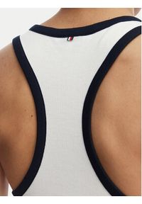 TOMMY HILFIGER - Tommy Hilfiger Top UW0UW06308 Biały Regular Fit. Kolor: biały. Materiał: bawełna #5