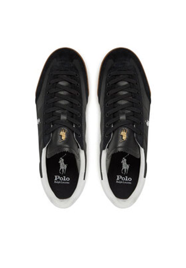 Polo Ralph Lauren Sneakersy 809961176002 Czarny. Kolor: czarny. Materiał: skóra
