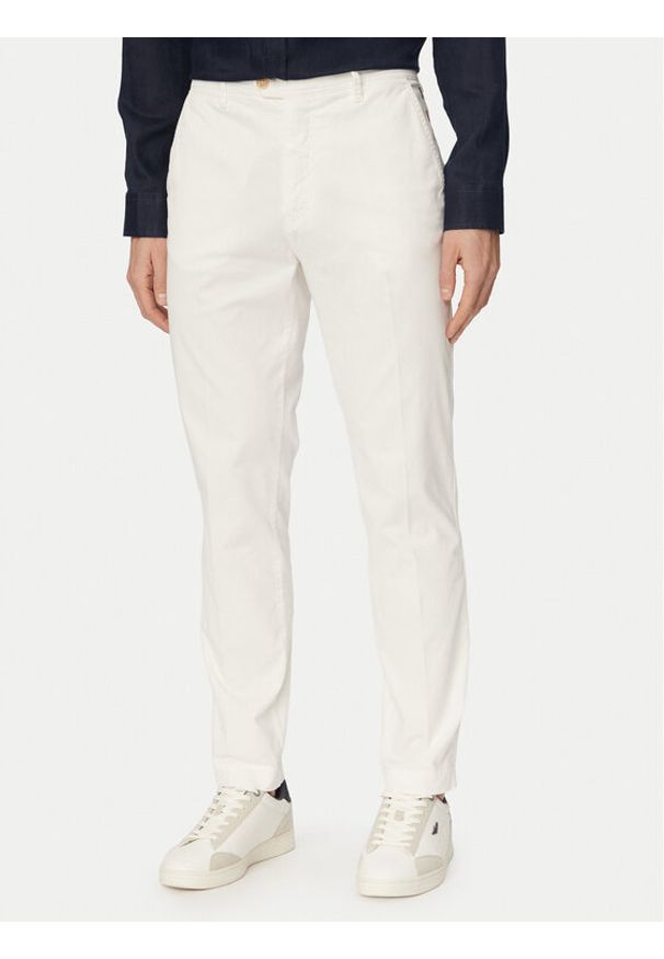 Aeronautica Militare Spodnie materiałowe 261PA1711UCT04292 Biały Regular Fit. Kolor: biały. Materiał: bawełna