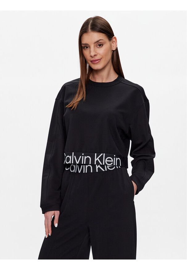 Calvin Klein Performance Bluza 00GWS3W303 Czarny Boxy Fit. Kolor: czarny. Materiał: syntetyk