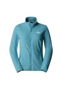 Bluza The North Face 100 Glacier Full-Zip Fleece 0A855O1OM1 - niebieska. Kolor: niebieski. Materiał: polar, poliester, dzianina. Styl: klasyczny. Sport: narciarstwo