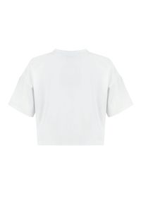 SELF LOVE - Biały t-shirt New York. Okazja: na co dzień. Kolor: biały. Materiał: jeans, dresówka, bawełna. Wzór: nadruk. Styl: casual, sportowy, elegancki #4