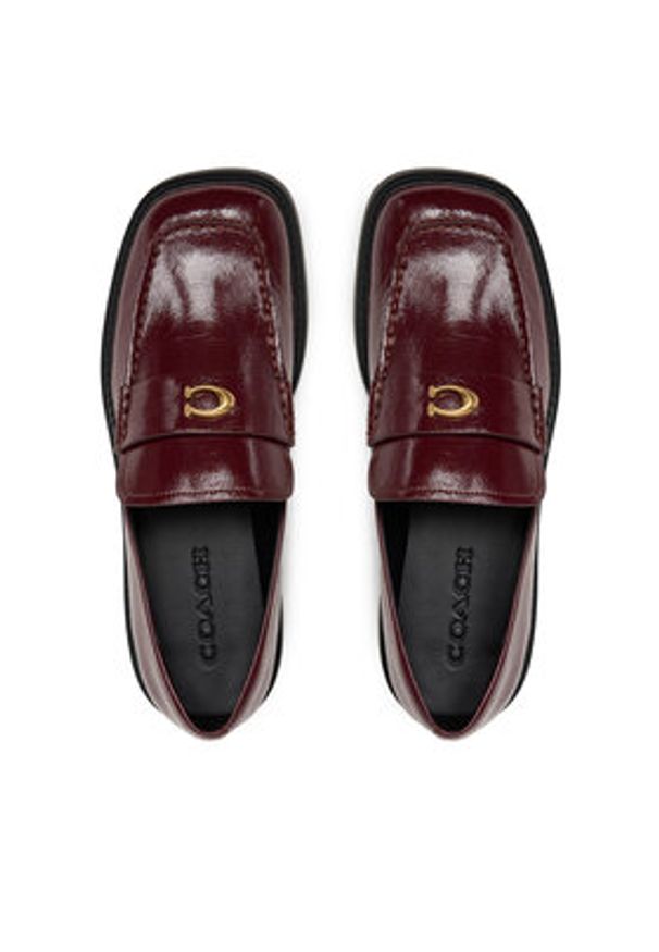 Coach Loafersy CCH83 Bordowy. Kolor: czerwony. Materiał: skóra