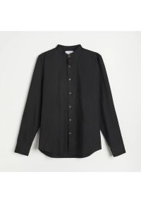 Reserved - Bawełniana koszula slim fit - Czarny. Kolor: czarny. Materiał: bawełna