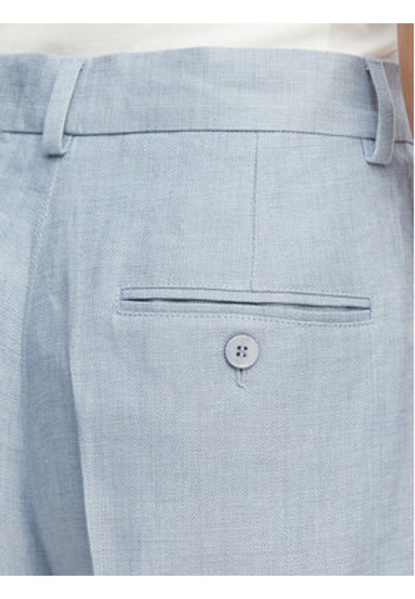 Weekend Max Mara Spodnie materiałowe Malizia 2615131112 Niebieski jasny Regular Fit. Kolor: niebieski. Materiał: len