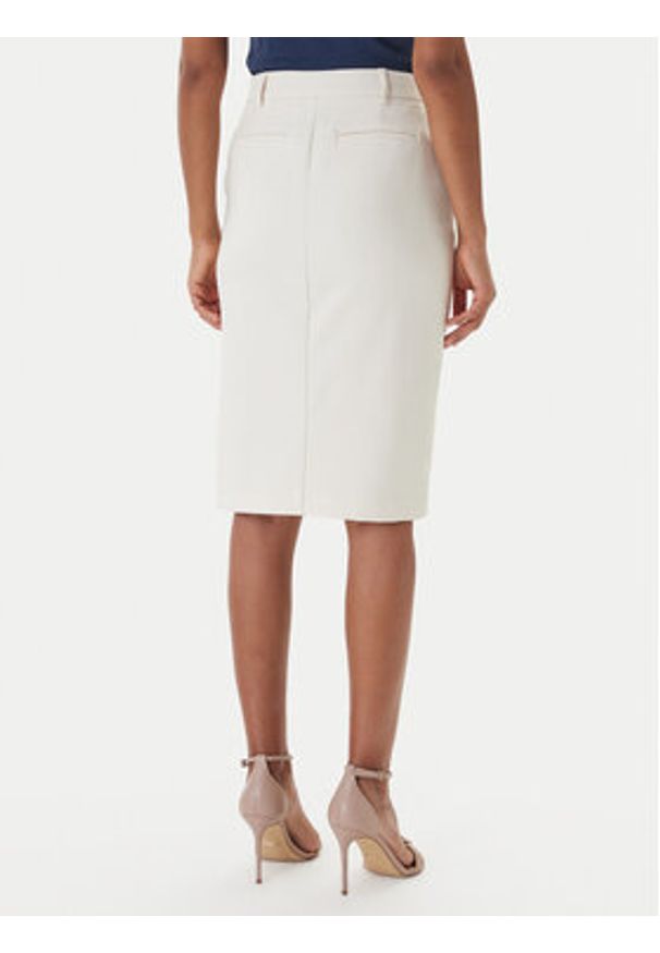 Fracomina Spódnica midi FR26SG2012W42901 Écru Regular Fit. Kolor: kremowy. Materiał: syntetyk