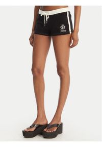 Juicy Couture Szorty sportowe Applique Terry JCWHS126315 Czarny Slim Fit. Kolor: czarny. Materiał: bawełna #1