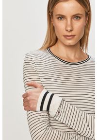 TOMMY HILFIGER - Tommy Hilfiger - Longsleeve. Okazja: na co dzień. Kolor: biały. Materiał: materiał, dzianina, lyocell, tkanina, jedwab. Długość rękawa: długi rękaw. Styl: casual #2