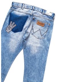 Wrangler - WRANGLER SPODNIE MĘSKIE SPENCER GLASTON BLUE W16AGW13SS OUTLET 112127214. Stan: obniżony. Wzór: aplikacja #4