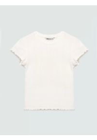 Big-Star - Koszulka damska z ażurowej dzianiny biała Alla 100. Kolor: biały. Materiał: dzianina. Wzór: ażurowy #7