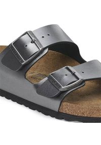 Klapki unisex Birkenstock Arizona Bs. Kolor: szary. Materiał: materiał, syntetyk. Szerokość cholewki: normalna. Sport: turystyka piesza