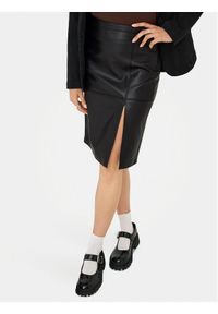 only - ONLY Spódnica z imitacji skóry Oline 15315998 Czarny Slim Fit. Kolor: czarny. Materiał: skóra