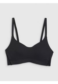 4f - 4F Biustonosz do jogi z niskim wsparciem damski - czarny S. Kolor: czarny. Materiał: materiał. Sport: joga i pilates #1