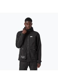 Kurtka przeciwdeszczowa męska Helly Hansen Move Hooded Rain. Kolor: czarny. Sport: turystyka piesza