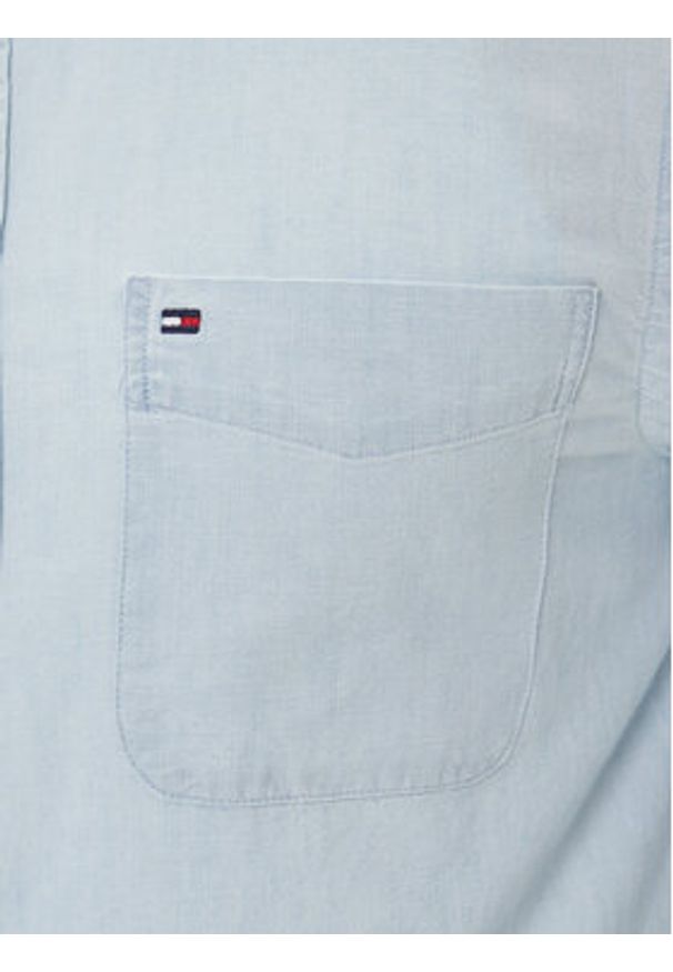 TOMMY HILFIGER - Tommy Hilfiger Koszula MW0MW39431 Błękitny Regular Fit. Kolor: niebieski. Materiał: bawełna