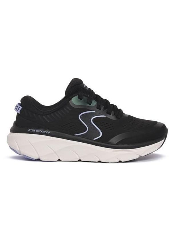 skechers - Buty do chodzenia damskie Skechers Bklv D Lux Walker. Kolor: czarny. Materiał: materiał, syntetyk. Szerokość cholewki: normalna. Sport: turystyka piesza