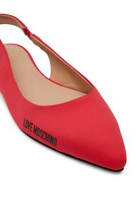 Love Moschino - LOVE MOSCHINO Baleriny JA11021G1MIM0502 Koralowy. Kolor: pomarańczowy. Materiał: materiał #5