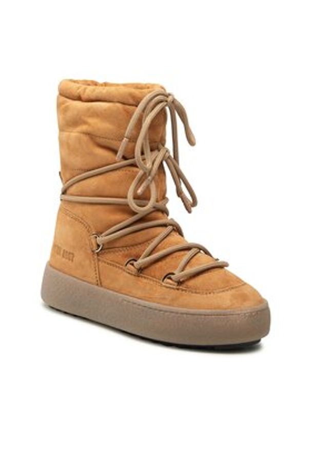 Moon Boot Śniegowce Ltrack Suede 24500100001 Brązowy. Kolor: brązowy. Materiał: skóra, zamsz