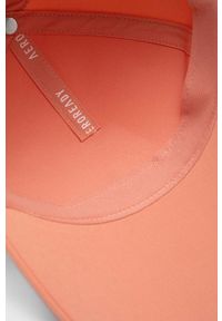 adidas Performance czapka z daszkiem kolor pomarańczowy z nadrukiem. Kolor: pomarańczowy. Materiał: skóra, materiał. Wzór: nadruk #4