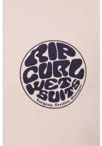 Rip Curl bluza męska kolor różowy z nadrukiem. Kolor: różowy. Materiał: bawełna. Wzór: nadruk #2