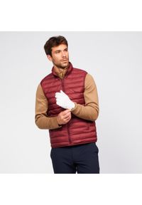 INESIS - Kamizelka do golfa męska Inesis MW500 ciepła. Typ kołnierza: golf. Kolor: brązowy. Materiał: poliester, materiał, poliamid. Długość rękawa: bez rękawów. Sport: golf #1