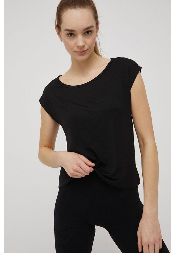 Calvin Klein Underwear t-shirt piżamowy kolor czarny. Kolor: czarny. Materiał: dzianina. Długość: krótkie