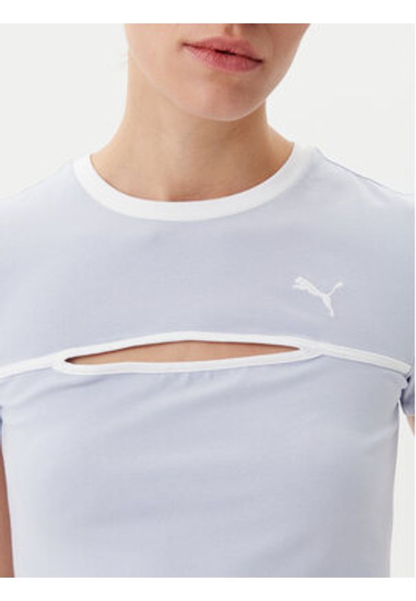 Puma Sukienka codzienna Ess Cut-Out 629769 Błękitny Slim Fit. Okazja: na co dzień. Kolor: niebieski. Materiał: bawełna. Typ sukienki: proste. Styl: casual