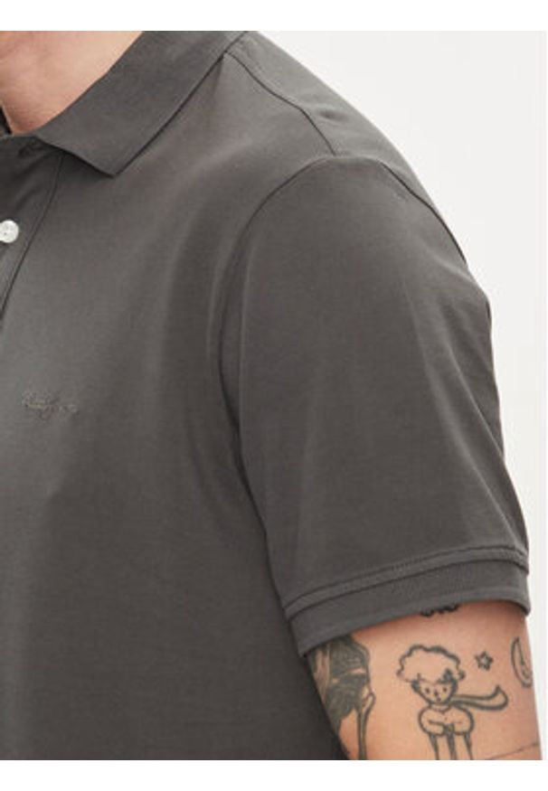 Pepe Jeans Polo New Oliver Gd PM542099 Szary Regular Fit. Typ kołnierza: polo. Kolor: szary. Materiał: bawełna