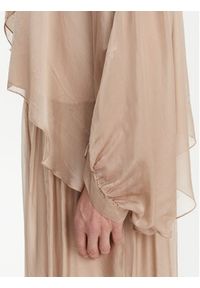 ViCOLO Bluzka TD0019 Beżowy Oversize. Kolor: beżowy. Materiał: jedwab, wiskoza #5