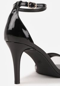 Born2be - Czarne Sandały na Szpilce VICES Eleganckie ze Sprzączką przy Kostce Agereia. Okazja: na co dzień. Zapięcie: sprzączka. Kolor: czarny. Materiał: jeans. Obcas: na szpilce. Styl: elegancki #6