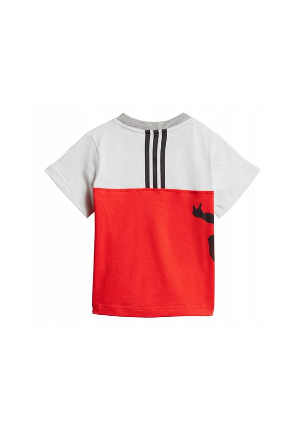 Dres komplet dzieciecy Adidas INF DY Spider-Man. Okazja: na uczelnię. Kolor: czerwony, biały, wielokolorowy. Materiał: dresówka