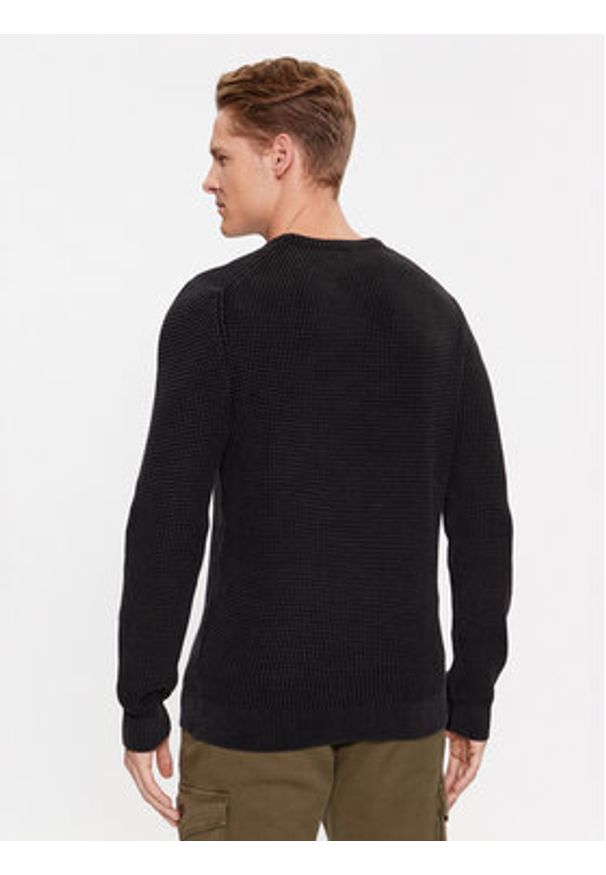 Aeronautica Militare Sweter 232MA1482L512 Czarny Regular Fit. Kolor: czarny. Materiał: bawełna