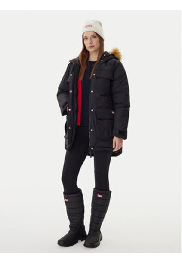 Hunter Parka Glyder HARW0014252 Czarny Regular Fit. Kolor: czarny. Materiał: syntetyk