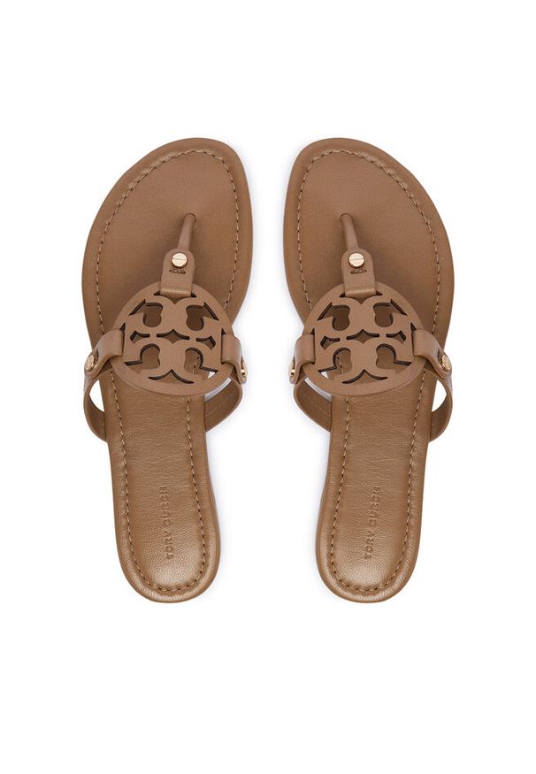 Japonki Tory Burch. Kolor: beżowy