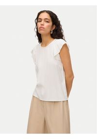 Vero Moda Bluzka Bella 10325248 Biały Standard Fit. Kolor: biały. Materiał: wiskoza