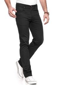 Wrangler - WRANGLER SPODNIE MĘSKIE ARIZONA BLACK W12OAN100. Materiał: materiał #8