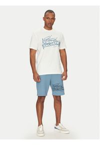 Lacoste T-Shirt TH0284 Écru Classic Fit. Materiał: bawełna