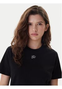 Karl Lagerfeld - KARL LAGERFELD T-Shirt B1W17091 Czarny Regular Fit. Typ kołnierza: dekolt w karo. Kolor: czarny. Materiał: bawełna #2