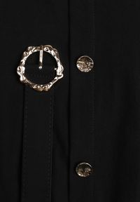 Born2be - Czarna Spódnica Rozkloszowana z Bawełną i Paskiem oraz Kieszniami Jorlea. Okazja: na co dzień. Kolor: czarny. Materiał: bawełna. Sezon: lato. Styl: casual, elegancki, boho, klasyczny #3