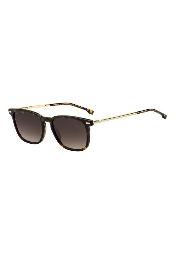 BOSS - Hugo Boss Okulary przeciwsłoneczne męskie kolor brązowy. Kolor: brązowy