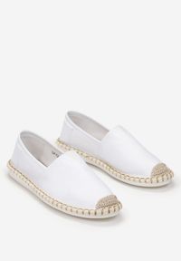 Born2be - Białe Espadryle z Plecionym Noskiem i Przeszyciem na Podeszwie Aletesa. Kolor: biały. Styl: elegancki #2